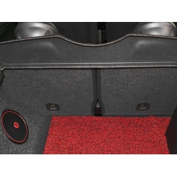 FIAT 500 All Weather Cargo Mat - Custom Rubber Woven Carpet - Red and Black by SILA Concepts
